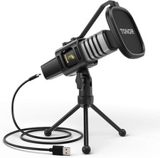 Tonor Tc30 Usb Microphone, Cardioid Condenser Mic With Tripod Stand & Pop Filter