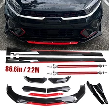 Front Bumper Lip Splitter Spoiler Side Skirt Body Kit For Kia Forte Sedan Glossy