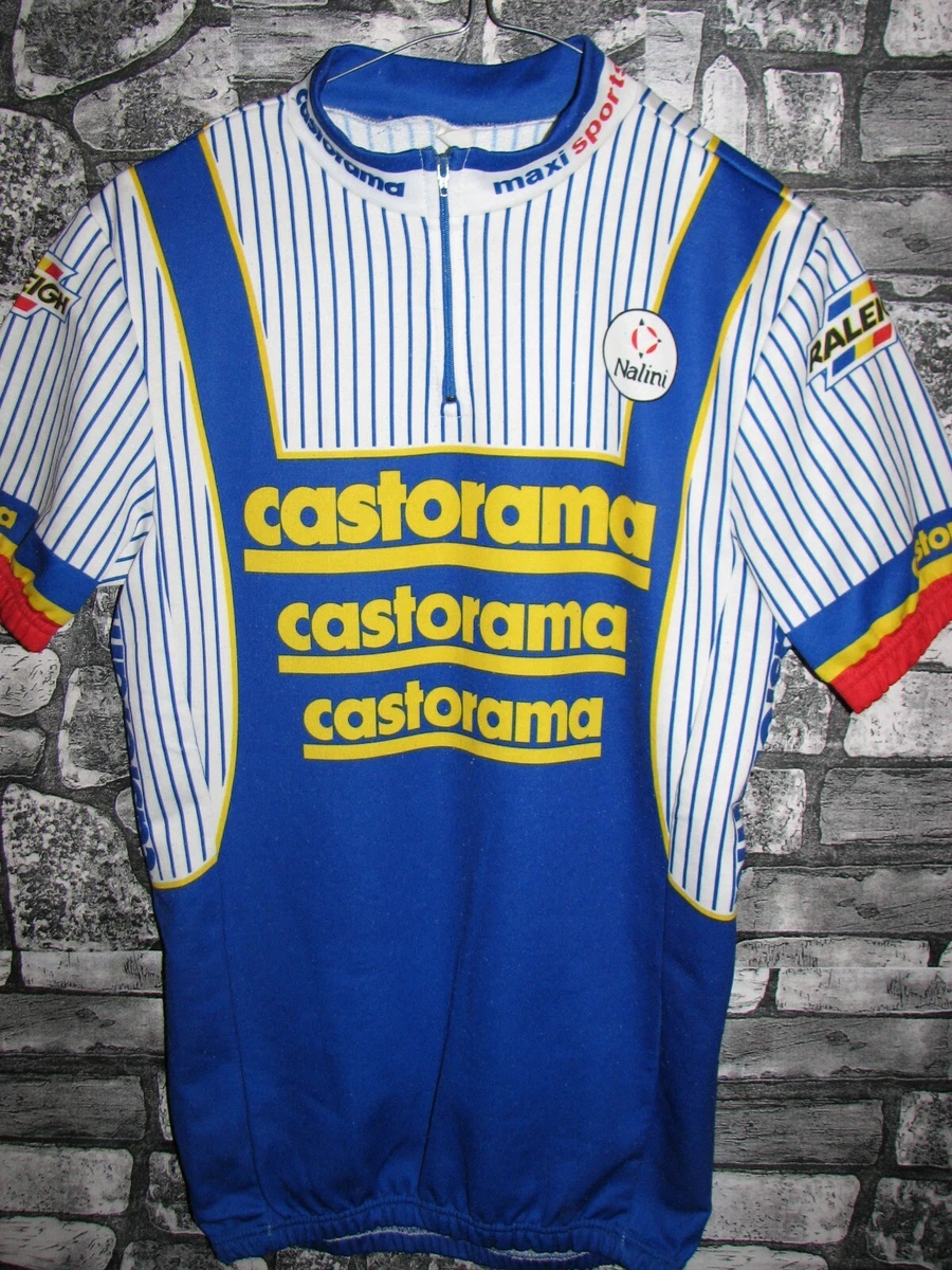 Maillot De Cyclisme Vintage Raleigh Castorama 1991 - Taille 6 (XL) - Occasion Collector