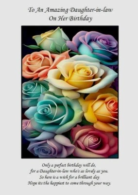 PICKTURE-THIS To An Amazing Daughter-in-law - A5 Card Daughter Birthday Special Love