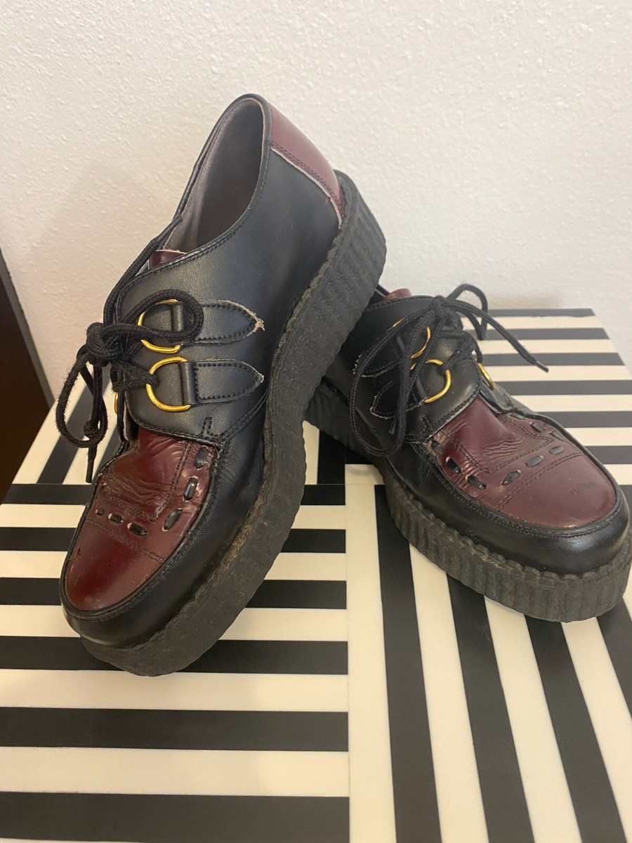 Vintage Burgundy & Black Original Creepers made in ENGLAND  display picture 3