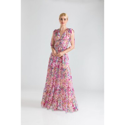 Shoshanna Zahra Floral Gown in Blush Pink Womens Long Maxi