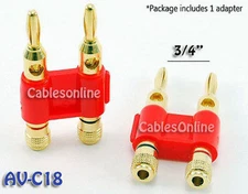 Premium Dual Copper Speaker Banana Plugs, Screw-Type