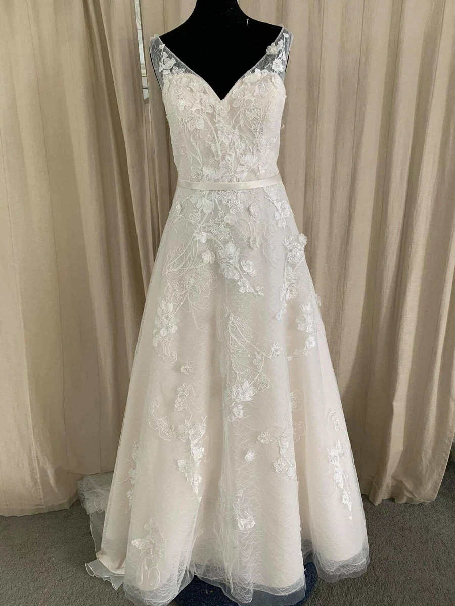 Light gold cheap wedding dress