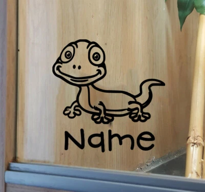 SOPHELLIE ** Gecko Customised Vivarium Decal Sticker **