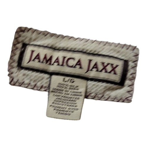 Jamaica Jaxx 100% Silk Shirt, Vacation, Resort, Beige, Men's Size Large - Picture 2 of 7