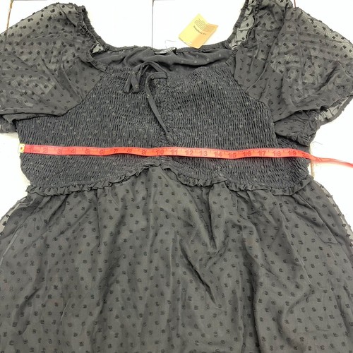 BloomChic Black Polka Dot Texture Mesh Fit & Flare Dress Women's Size 18-20 NEW - Picture 6 of 6