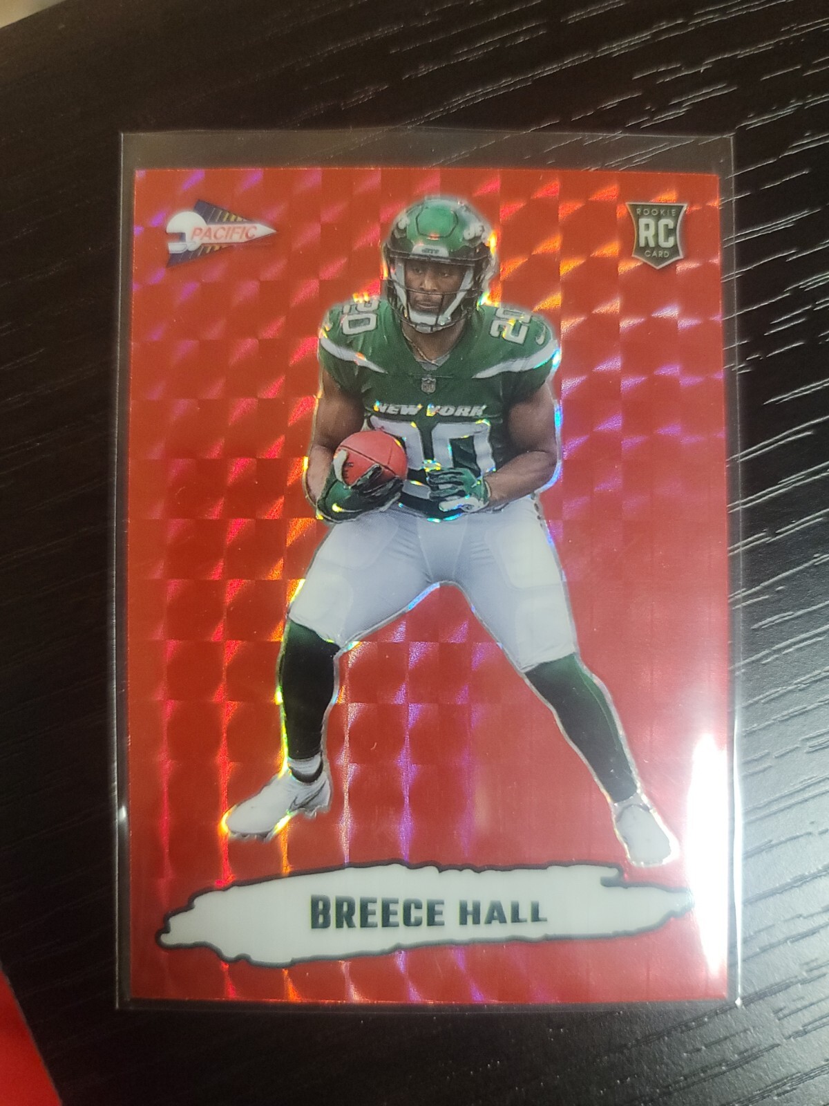 2022 Zenith Football Pacific Red Breece Hall Case Hit