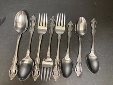 Lot of 8 Oneida Community Stainless Flatware 3 forks 3 teaspoons 2 soup spoons