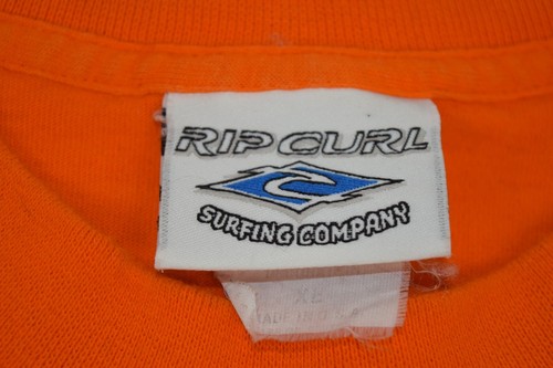 Vintage T-Shirt Rip Curl Size M/L 90s Orange Hawaii Floral Blue Turtle Shirt - Picture 6 of 13