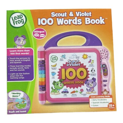 LeapFrog 80-601560 Scout and Violet 100 Words Book - Purple for
