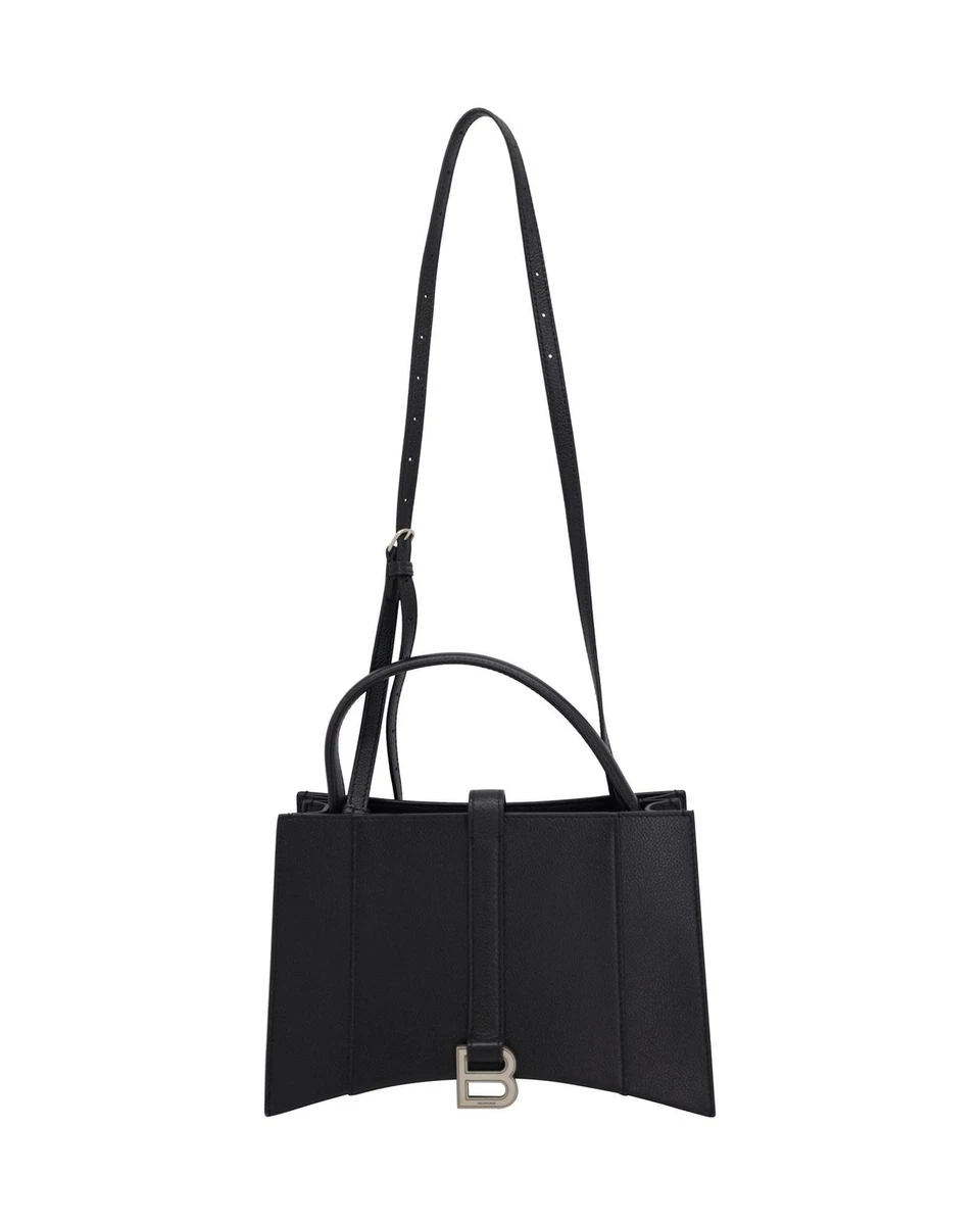 Pre Loved Balenciaga Small Hourglass East West Tote Bag in Black