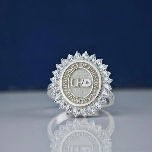 University of Houston Downtown Class Ring – UHD Custom Graduation Silver Ring