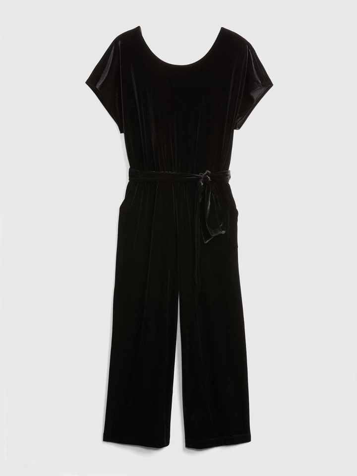 Mono Gap Terciopelo Cintura Corbata, Talla XS Negro Verdadero (1111A21) Foto 4 de 4