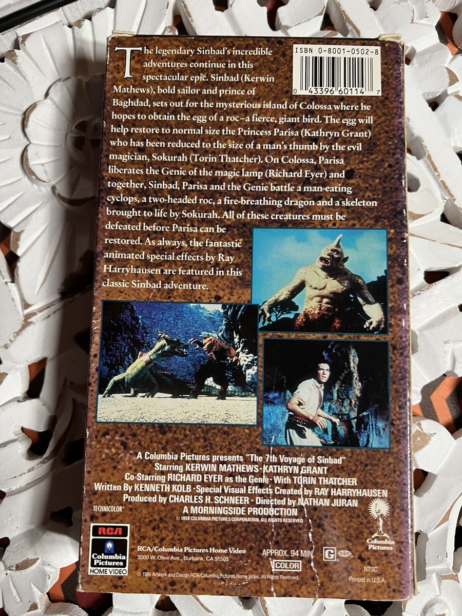 The 7th Voyage of Sinbad VHS Stopmotion Special Effects Ray The 7th Voyage of Sinbad VHS Stopmotion Special Effects Ray
