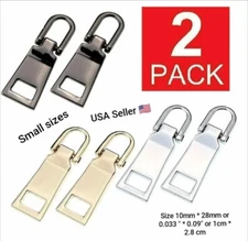 2-Pack Zipper Fixer Repair Pull Tab Kit Bags Replacement Molded Slider Fix Zip