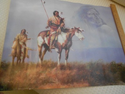 advanced graphics 1991 ''Indians'' 20'' x 18'' print # 9028a