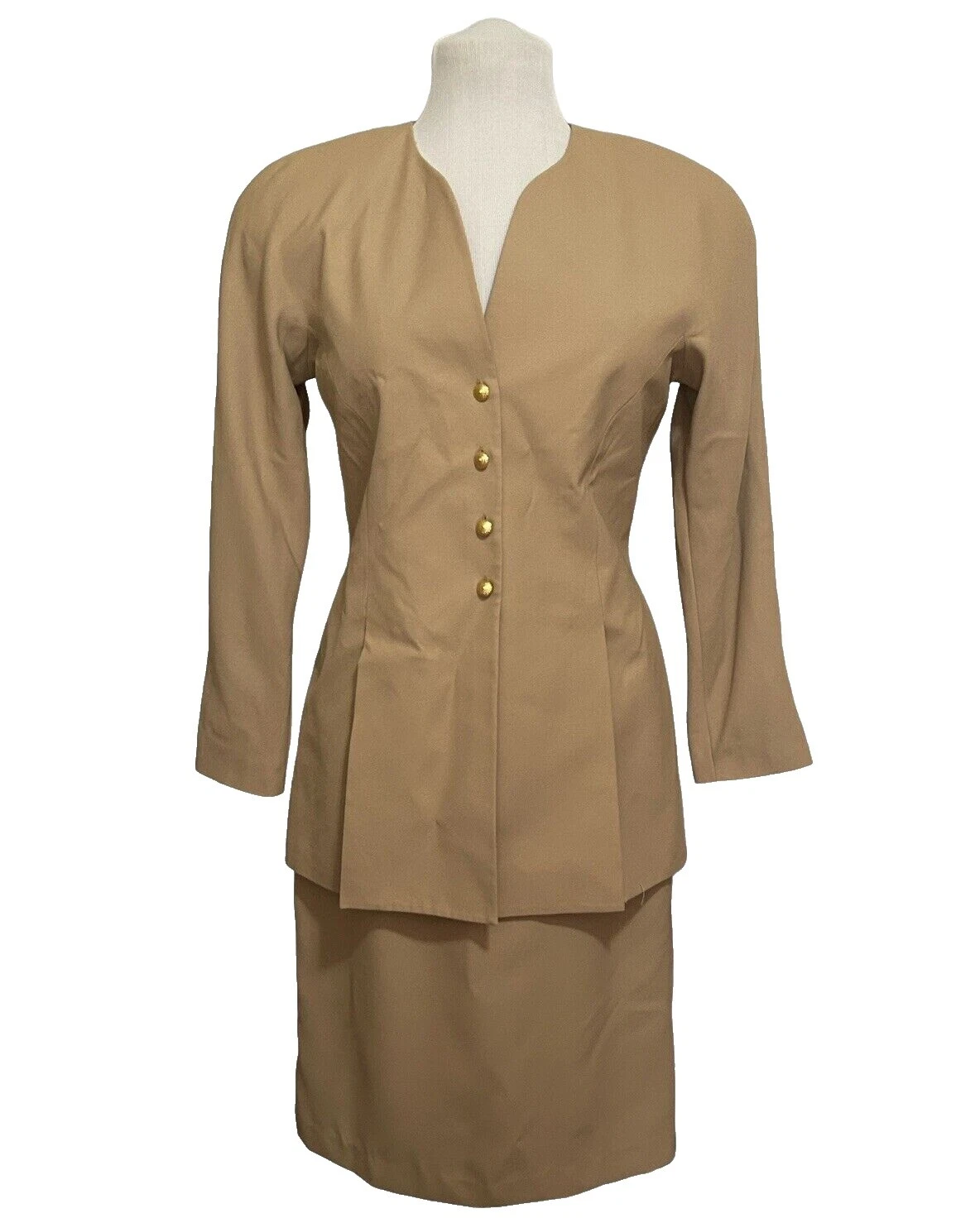 Trajes de falda de poliéster Traje Trajes y Marrón separa para Mujeres