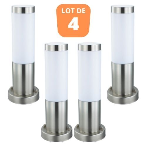 Borne Defne-3 inox E27 luminaire extérieur au design contemporain