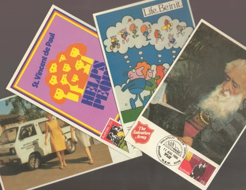 1980 Australia Community Welfare Salvation Army St Vincent + Set of 4 Maxi Cards