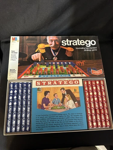 Vintage 1975 Stratego  Fascinating 2-handed Strategy Game By Milton Bradley