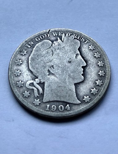 1904-S Barber Silver Half Dollar 50c About/Good Condition Coin