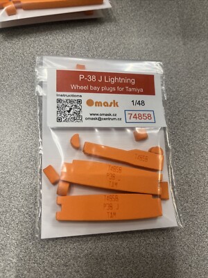 1/48 Omask Wheel Bay Plugs #74858 P-38J Lightning For Tamiya