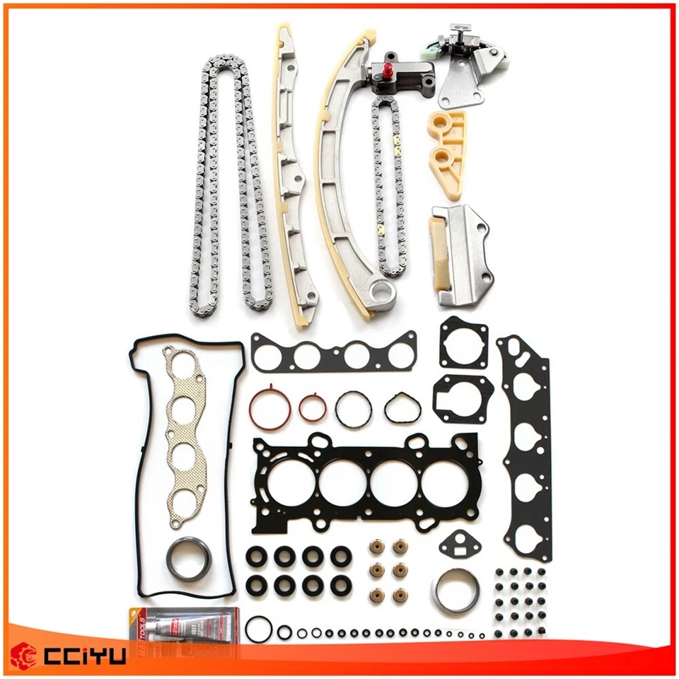 ✅Juego de juntas de culata y kit de cadena de distribución para Honda CR-V 2007 2008 2009 elemento 2,4 L Foto 4 de 4