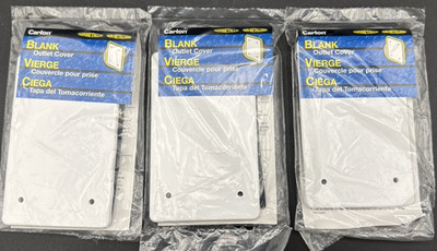 3 NEW Carlon 1-Gang Non-Metallic Blank WEATHER-PROOF FS Covers