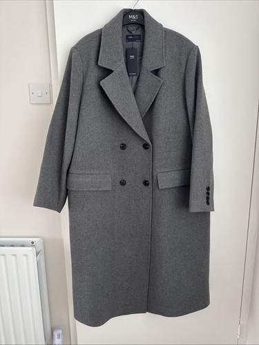 Abrigo largo con lana talla 22 de Marks and Spencer - Imagen 2 de 9