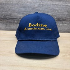 Vintage Bodine Aluminum Inc Hat Cap Snap Back Blue Promo USA Made 90s