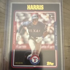 Topps 2023 Dustin Harris Texas Rangers #220 Rookie Baseball Trading Card. rookie card picture