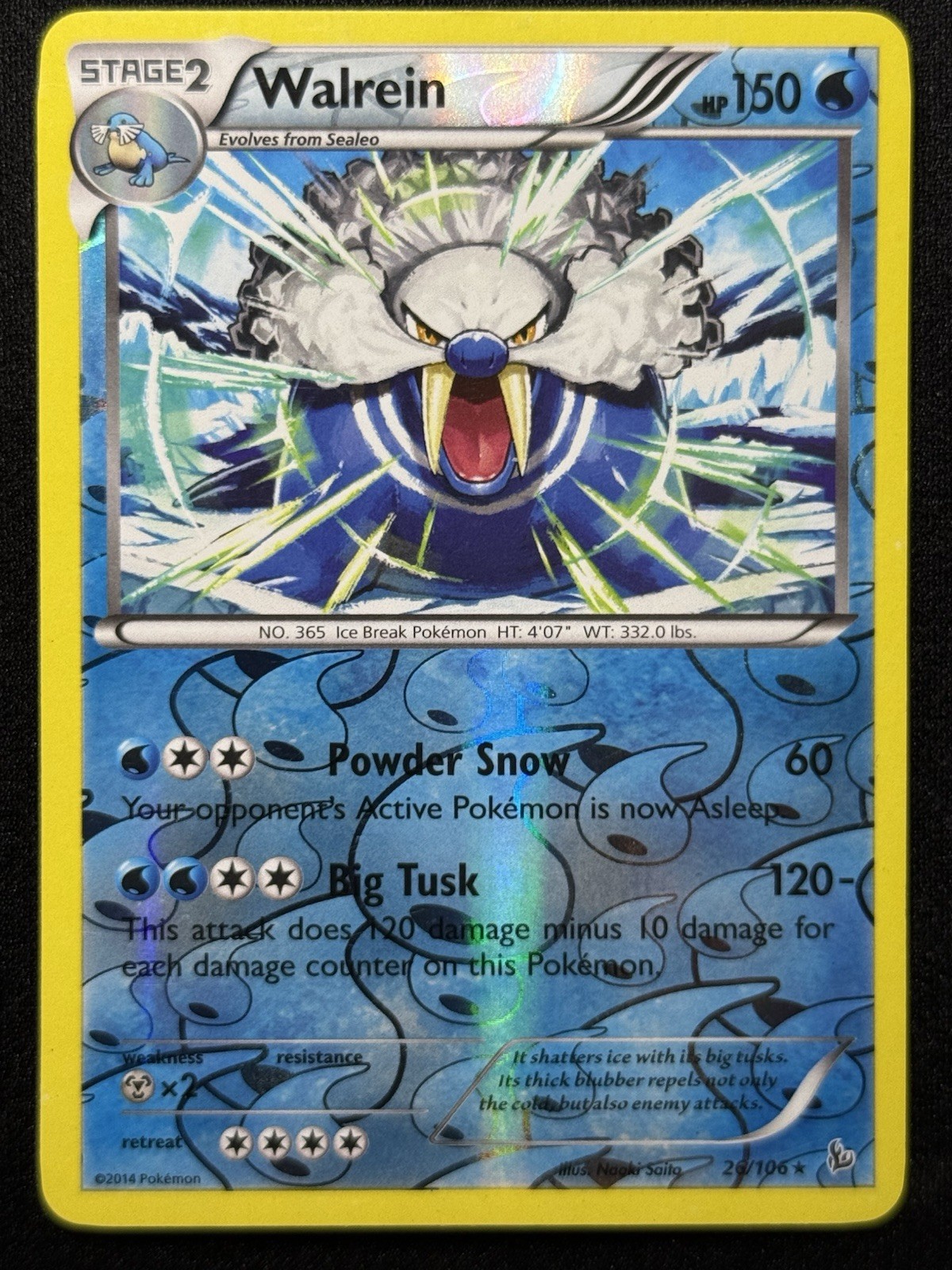 Walrein 26/106 Flashfire Reverse Holo LP/NM