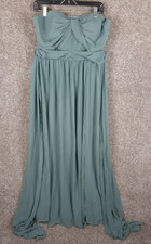 Birdy Grey Grace Convertible Bridesmaid Dress Women L Seaglass Green Wedding NWT