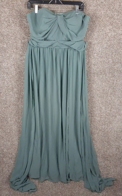 Birdy Grey Grace Convertible Bridesmaid Dress Women L Seaglass Green Wedding NWT