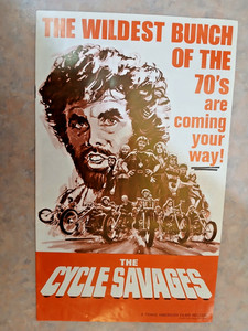 1970  THE CYCLE SAVAGES W/ BRUCE DERN. - BIKER PRESSBOOK