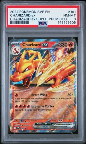 2024 POKEMON SUPER-PREMIUM COLLECTION PROMO #161 CHARIZARD EX PSA 8