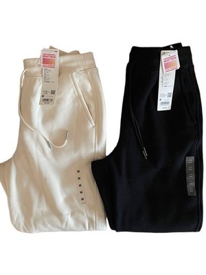 HEATTECH Boa Sweatpants M Off-White Black Set New
