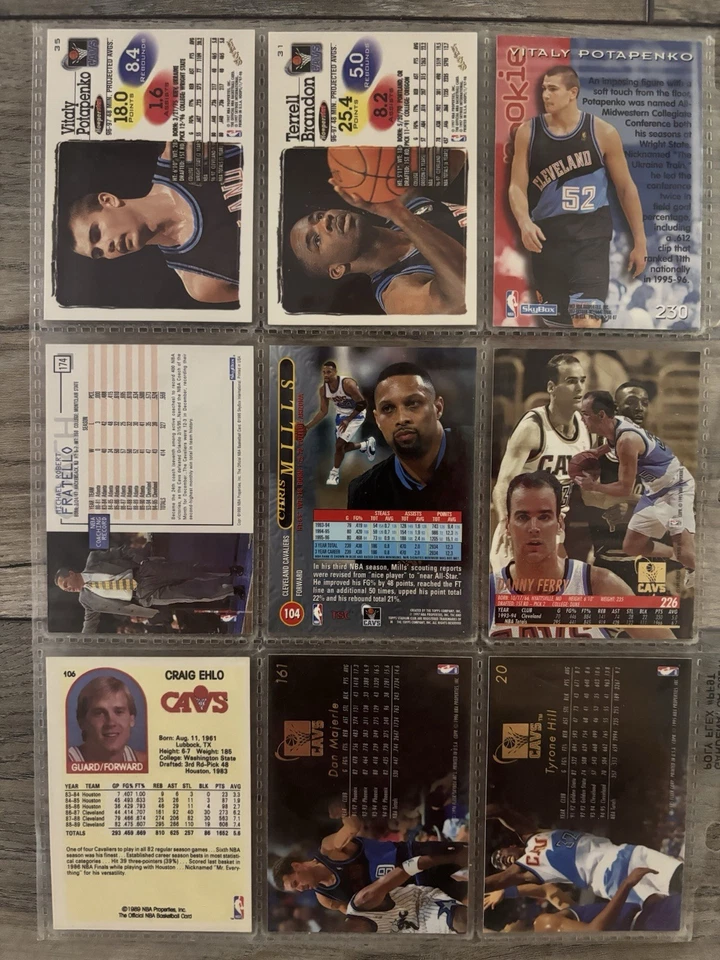 Colección de tarjetas de baloncesto de la NBA Cleveland Cavaliers años 90, lote de 99 tarjetas Foto 4 de 4