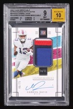 Gabriel Davis 2022 Panini Impeccable Extravagance Patch Auto /75 Buffalo Bills