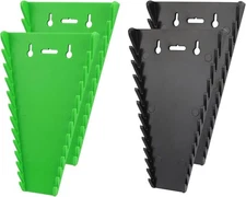 FTIHTRY 4Pack Premium Quality Magnetic Wrench Organizer Rack Tool Trays