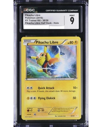 Pikachu Libre 30/30 Half Deck Holo Xy Trainer Kit Pokemon CGC 9 Mint