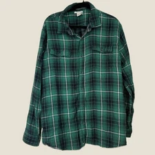 Carbon 2 cobalt Men's 100% Cotton Soft Flannel Plaid Lumberjack Shirt Size XL