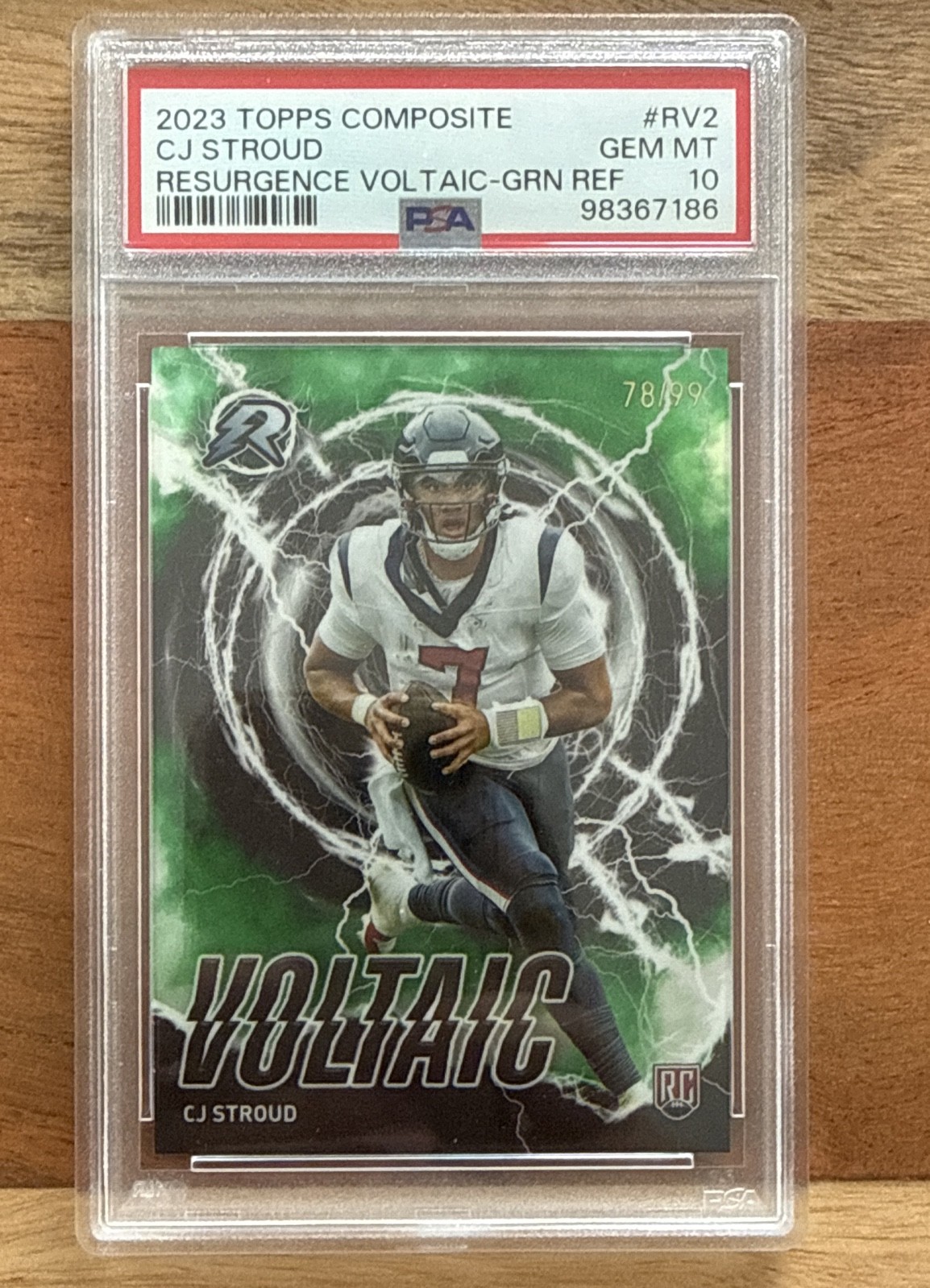CJ Stroud Topps Composite Resurgence Voltaic #RV2 Green Refractor
