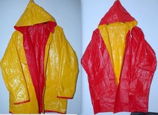 100% PVC Wendejacke Regen Jacke Mantel Regenjacke + Kapuze 56 / XL
