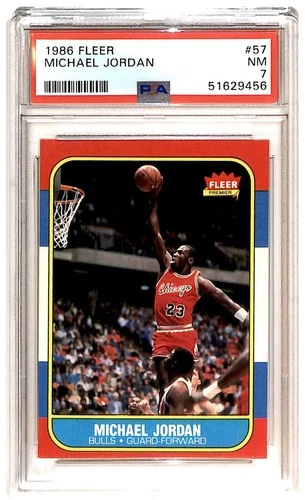 1986-87 Fleer Michael Jordan Rookie #57 PSA 7 R6220J
