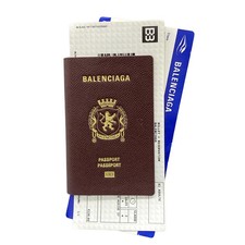 BALENCIAGA Passport long wallet 787777 Black Bordeaux Multi Leather Cellulose -
