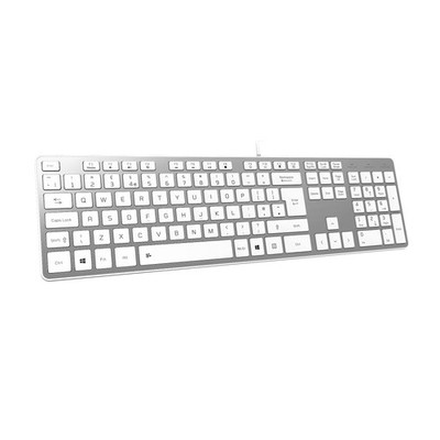 Slim USB Kabelgebunden Tastatur, Soft Touch und Quiet Key für PC, Laptop und