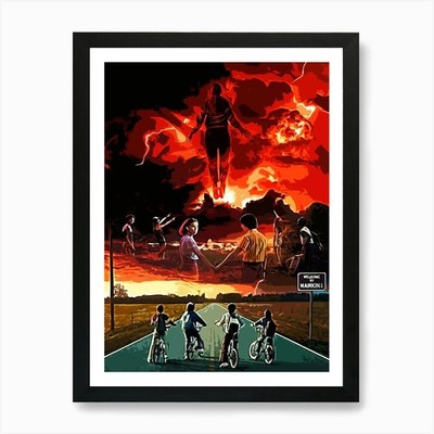 Stranger Things movies Art Print Framed Wall Art Poster Canvas Print Picture
