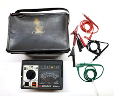 MEGGER MJ459 Insulation Tester w/ Case, Leads 212459 Battery Operated